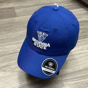 Georgia State Panthers Hat Baseball Cap Blue‎ White Embroidered Football NCAA